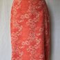 Banana Republic Cantaloupe & White resist dyed Lined Cotton Blend Pencil Skirt 2