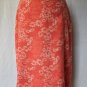 Banana Republic Cantaloupe & White resist dyed Lined Cotton Blend Pencil Skirt 2