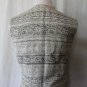 Vintage ANN TAYLOR circa 1980 Black & White Lace Tapestry Waistcoat Vest Small