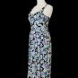 Vtg LAURA ASHLEY Purple Floral Cotton Lattice strap Dress MADE IN IRELAND us 6