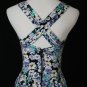 Vtg LAURA ASHLEY Purple Floral Cotton Lattice strap Dress MADE IN IRELAND us 6