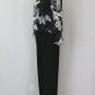 Joseph Ribkoff Floral Print Sheer Silk Illusion & Black Matte Jersey Jumpsuit 6
