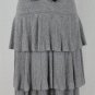 Twelve by Twelve Sleeveless Tiered Heather Gray Zip Front Sweater Jumper Dress S