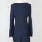 Vintage Amy Michelson Holly Harp Navy Blue Silk Jersey Asymmetrical Hem Tunic M