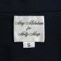 Vintage Amy Michelson Holly Harp Navy Blue Silk Jersey Asymmetrical Hem Tunic M