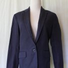 LONDON JEAN Moda International Navy Blue Linen & Cotton Blend Blazer Size 0 NWOT