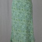 Vintage GAP 1990's Baby blue & Green floral Print Bias Cut Rayon Slip Skirt 2 XS