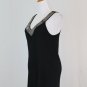 CYNTHIA ROWLEY Silver & Gold Beaded Black Jersey Sleeveless Evening Top S NWOT