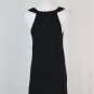 CYNTHIA ROWLEY Silver & Gold Beaded Black Jersey Sleeveless Evening Top S NWOT