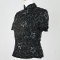 Vintage Papell Boutique 1940's Style Beaded & Sequined Silk Short Sleeve Top S