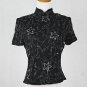 Vintage Papell Boutique 1940's Style Beaded & Sequined Silk Short Sleeve Top S