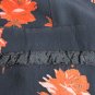 Vintage 1930's Rose Print Dress Navy Blue and Red Mint Condition Medium Large