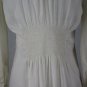 Miss Me Collection Creamy Ivory Cotton & silk Voile Smocked Peasant Blouse Small