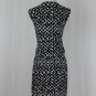 Ann Taylor Black & White Spotted Jersey Sleeveless V-Neck Summer Dress NEW XS