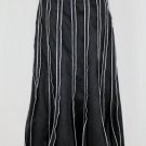 Vintage CAROLE LITTLE Black & White  100% Linen Accordion Pleated Skirt NEW 4