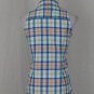 Vintage Tommy Hilfiger Madras plaid Sleeveless Button Down Shirt Size 4 Small