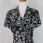Vintage Adrianna Papell 1940's Style Silk Short Sleeve Full Length Wrap Dress 8