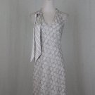 Vintage Laundry by Shelli Segal silk Bias cut Retro Halter dress Sundress 6 NEW