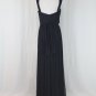 AMSALE Crinkled Silk Gown Navy Blue Twist Front Sweetheart Neck Prom 8 NWT