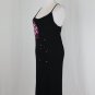 Vintage Adrianna Papell 90's Beaded Black Crocheted Cross Back Cocktail Dress S