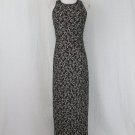 Vintage ADRIANNA PAPELL BOUTIQUE EVENING Long Beaded Silk Sleeveless Deco Gown 8