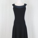 Donna Karan Black Label Black Sleeveless Wool Jersey Bateau Collar Dress 8