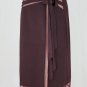 TOM K NGUYEN Mid Length Lace Panel Trim Skirt with Silk Charmeuse Lining 2 New