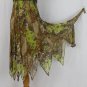 Sue Wong Beaded Green Paisley Silk 1920's Deco Inspired Flapper Dress Gown 0
