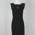Noemie Sleeveless Black Stretch Ponte caged Bodice Dress UK Brand US Medium 8 10
