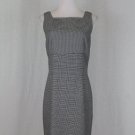 Vintage Tommy Hillfiger 1990's Sleeveless Cotton Houndstooth Sheath Dress 6 S