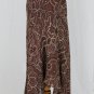 Adrianna Papell Beaded Brown Silk Batik 1920's Gatsby Flapper Ensemble Dress 10