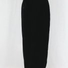 Vintage Norma Kamali Long Black Velvet High Waist Evening Skirt Made in USA