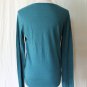 HINGE Anthropologie Teal & Black Beaded Lace Angora Blend Boatneck Sweater S NEW
