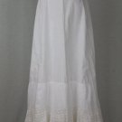 VTG Antique Victorian Edwardian Linen Petticoat Skirt With Deep Lace Flounce S/M