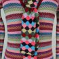 Vintage 1990's Iconic CACHAREL Colorful Wool Blend Sweater Made in France 36 S