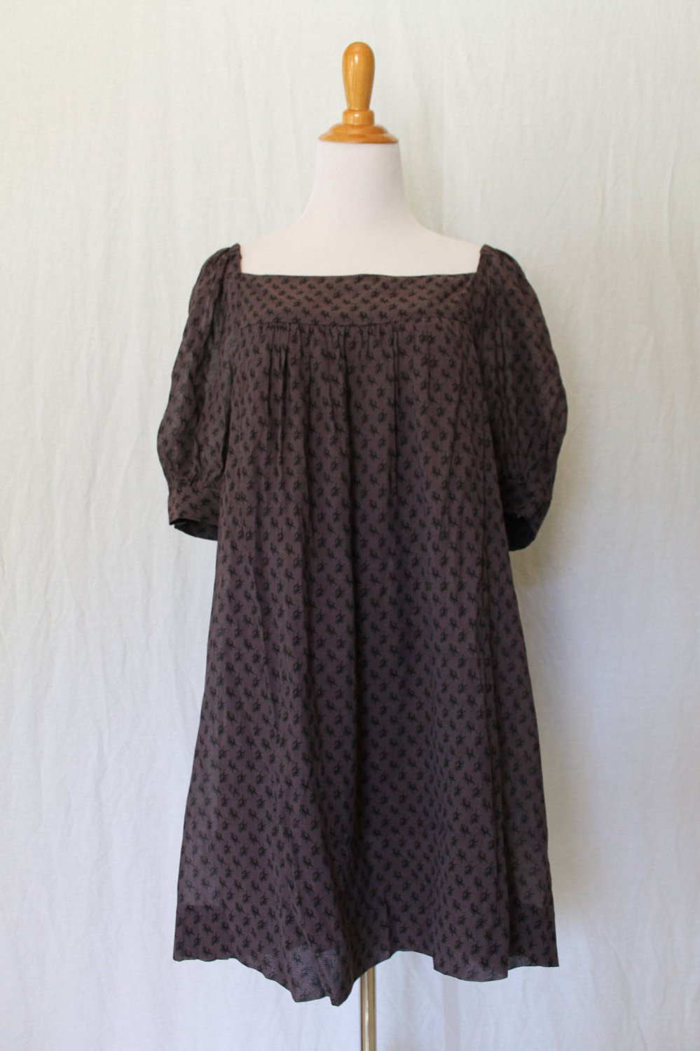 MALENE BIRGER Denmark Purple & Black Equestrian Print Trapeze Dress NWT 38