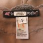 Leigh Bantivoglio Taupe Silk Camisole w/ French Lace & Swarovski Crystals S
