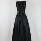 Cache Black Ballgown Full Length Spaghetti Straps Open Back Made in USA S