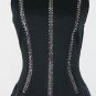 Cache Black Ballgown Full Length Spaghetti Straps Open Back Made in USA S