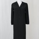 Vintage Bill Blass Coat Dress Black Silk Professional Below the Knee Sz Small