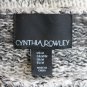 Cynthia Rowley Soft & Fuzzy Mohair Boyfriend Sweater Gray Stripes Medium NEW