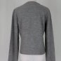 Vintage J. JILL Merino Wool Cardigan Sweater Hand Embroidered Gray & Black S