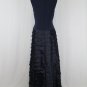 Roland Nivelais Couture Black Silk Sleeveless Shutterpleat Formal Ball Gown 8
