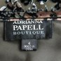 Adrianna Papell Beaded Burned Velvet Bias Cut Mid Calf Skirt Olive Brown Black 4