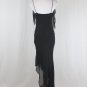 Vintage Cache 1920's 30's Inspired Beaded Long Black 100% Silk Bias Cut Gown 2