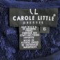 Vintage Carole Little 90's Navy Blue Tie Dye Chiffon Palazzo Pant Jumpsuit 6 S