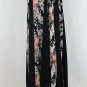Vintage STARINA Pink & Black Floral Rose Print Sleeveless Maxi Sundress Dress M