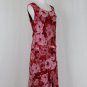 ADRIANNA PAPELL Pink Floral Print Silk Chiffon 1920's Flapper Gatsby Dress 10