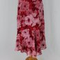 ADRIANNA PAPELL Pink Floral Print Silk Chiffon 1920's Flapper Gatsby Dress 10