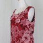 ADRIANNA PAPELL Pink Floral Print Silk Chiffon 1920's Flapper Gatsby Dress 10